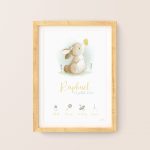 Affiche naissance lapin - Affiche naissance - Lettres et Plume