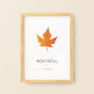 Affiche ville Montréal - Affiche Canada - Lettres et Plume